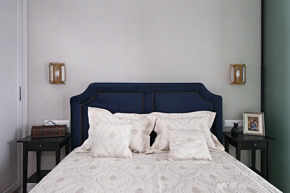 照片:经典现代风格卧室,公寓,改造,圣彼得堡,丹尼尔·谢潘诺维奇,安娜·谢潘诺维奇,Cubiq Studio,40-60 平方米 – 照片在我们的网站上