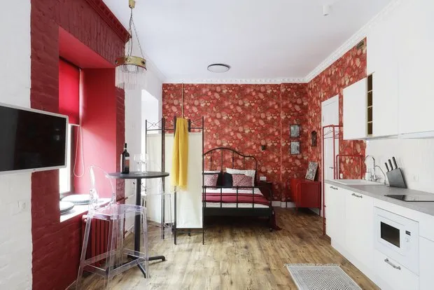 Foto: Cocina y comedor en estilo ecléctico, Apartamento pequeño – fotos en nuestro sitio web