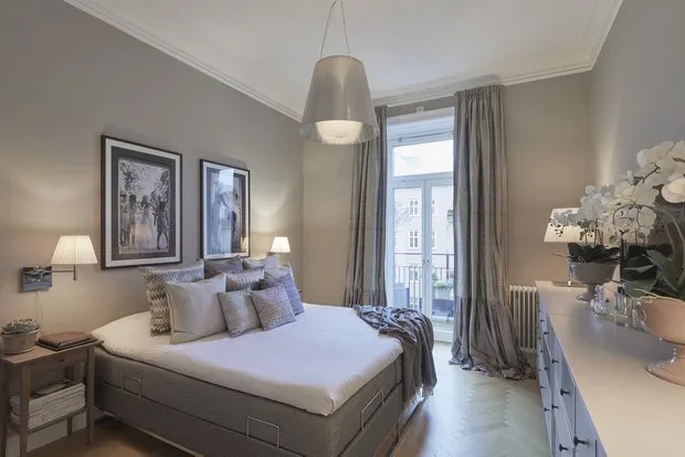 Photo: Bedroom in Classic, Modern Style, Interior Decoration, Apartment, 4 Rooms and More, Over 90 Square Meters – Photo on Our Website