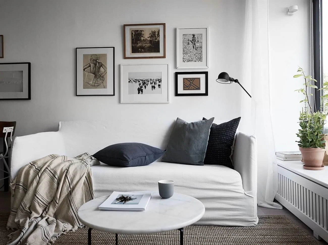 照片:斯堪的纳维亚客厅,公寓,瑞典,斯德哥尔摩,指南,设计指南,小空间,不超过 40 平方米 – 我们网站上的照片