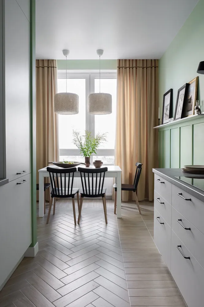 Foto: Cocina y comedor estilo Moderno, Escandinavo, Apartamento, Proyecto de la Semana, Nizhni Novgorod, 2 habitaciones, 40-60 metros, Bilbao Design, Salvadora Konkova – foto en nuestro sitio web