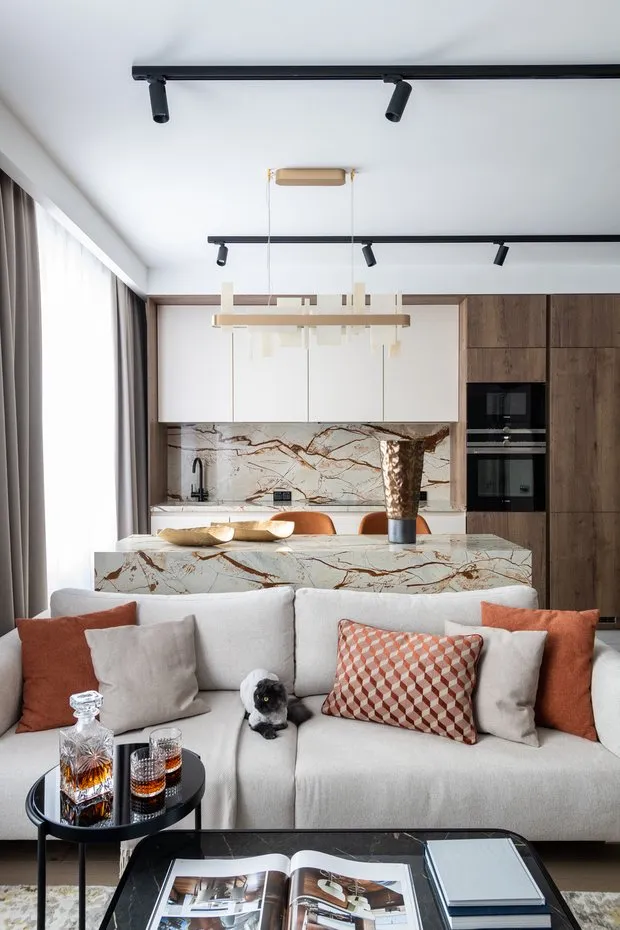 Foto: Cocina y comedor en estilo moderno, Apartamento, Proyecto de la Semana, Moscú, Edificio monolítico, 2 habitaciones, 60-90 metros, Irina Chufistova – foto en nuestro sitio web