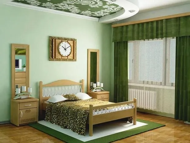 Foto: Dormitorio en estilo Provenza y Country, Decoración del interior, Apartamento, Casa, Decoración, Verde – foto en nuestro sitio web