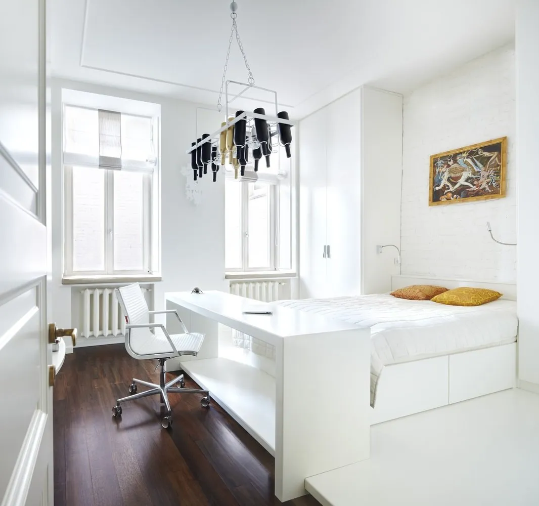 照片：现代卧室、室内房间、室内色彩、白色、每周项目 – 我们网站上的照片