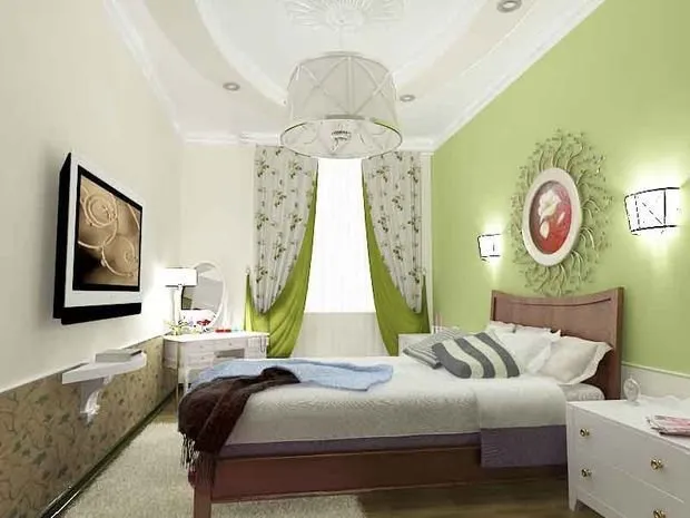 Photo: Provence and Country Style Bedroom, Interior Decor, Apartment, House, Decor, Green – photo on our website