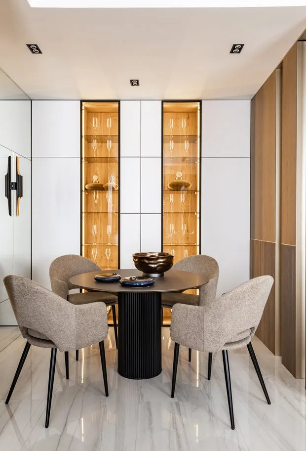 Foto: Cocina y comedor en estilo moderno, Apartamento, Proyecto de la Semana, Moscú, Edificio monolítico, 2 habitaciones, 60-90 metros, Irina Chufistova – foto en nuestro sitio web