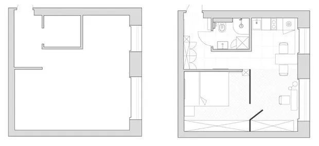 Foto: estilo moderno, Apartamento pequeño, Casa de estilo chruschev – fotos en nuestro sitio web