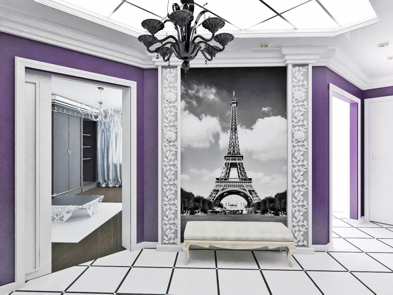 来自作品集 Art Deco 风格公寓 150 平方米 – 我们网站上的室内设计照片