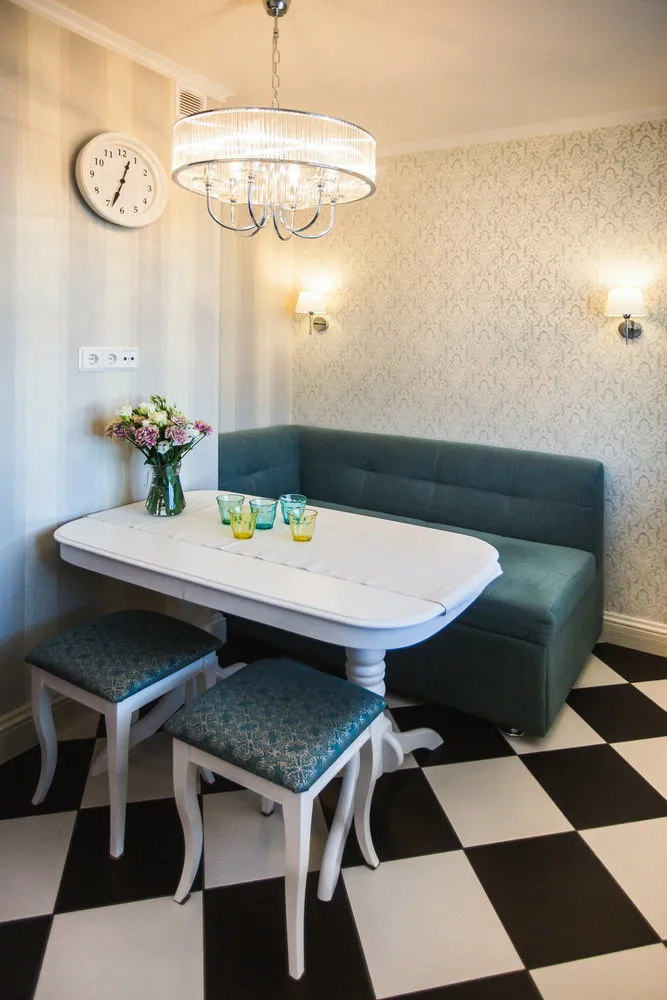 照片：北欧风格厨房和餐厅，技巧 – 我们网站上的照片