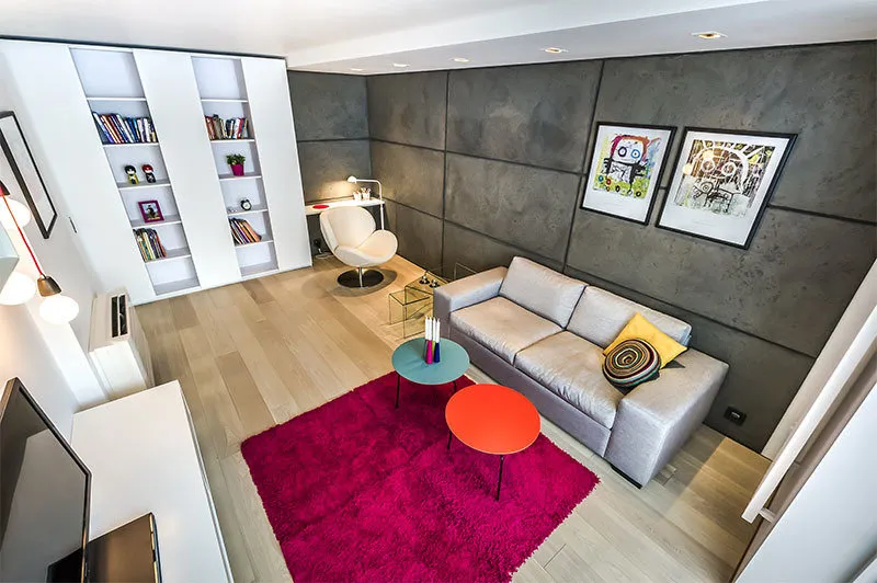 照片：现代风格客厅、室内装饰、房间内部、月度主题 - 我们网站上的照片