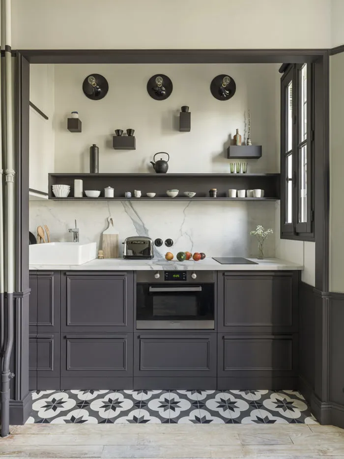 Photo: Kitchen and dining room in Scandinavian style, Interior decor, Apartment – photo on our website