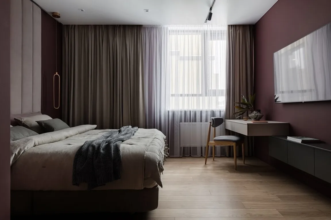 Foto: Dormitorio en estilo Moderno, Decoración de interiores, Apartamento, Proyecto de la semana, San Petersburgo, 2 habitaciones, 60-90 metros, Silva Gonian Design, Silva Gonian – fotos en nuestro sitio web