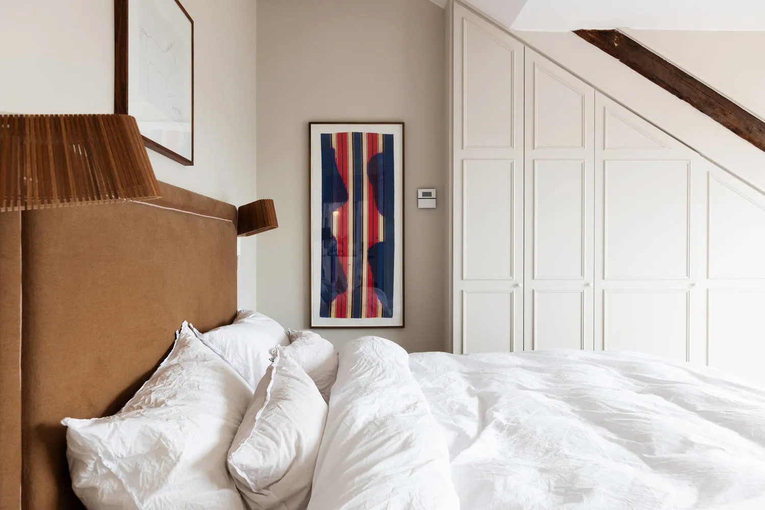 照片:北欧风格卧室,现代,室内装饰,公寓,白色,米色,3个房间,超过90平方米 – 我们网站上的照片