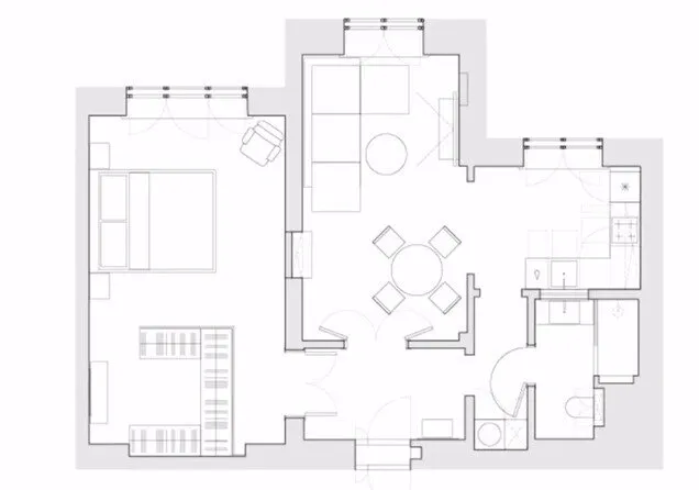 Foto: en estilo moderno, Vivienda, Proyecto del día, Stalinismo, 2 habitaciones, 40-60 metros cuadrados, Nadia Torshina, Ilya Plotnikov – foto en nuestro sitio web