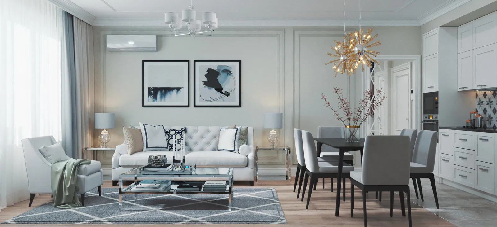 Zdjęcie: Salón w stylu Klasyczny, Nowoczesny, Dekoracja wnętrza, Porady, Nada Zотовa, Lepna, ornament, Olesia Schliachtina, Tatiana Krasikowa, Ola Bojcova, dekoracja lepna, modyfikacje – zdjęcie na naszej stronie