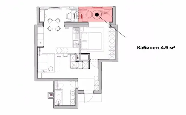 Foto: estilo , Apartamento, Reforma práctica, 2 habitaciones, 40-60 metros – foto en nuestro sitio web