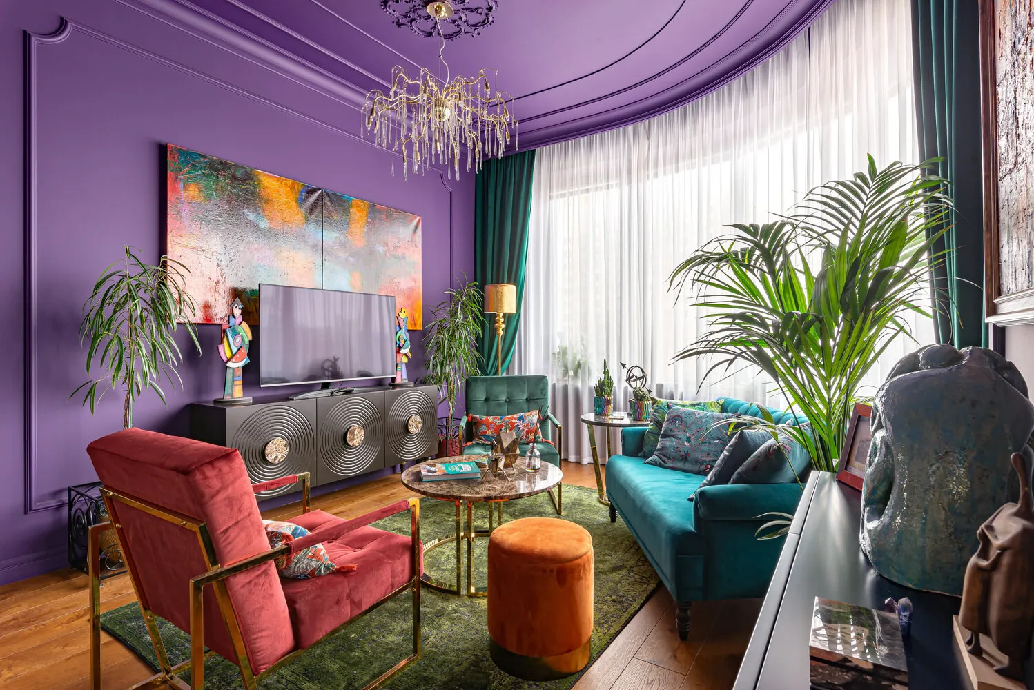 Foto: Sala de estar en estilo ecléctico, Apartamento, Proyecto de la Semana, Moscú, 3 habitaciones, 60-90 m², Legkocom, Irina Volchenko – foto en nuestro sitio web