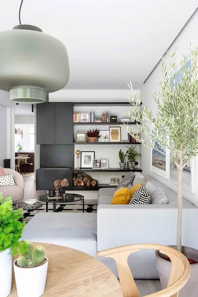 照片:北欧现代风格客厅,室内装饰,公寓——我们网站上的照片