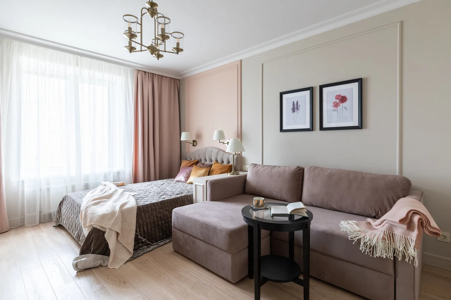 照片:现代客厅,指南,玛琳娜·萨尔基扬,伊琳娜·克里沃索娃,ARCA设计,达莎·捷列亚科娃,叶卡捷琳娜·叶沃季莫娃,玛丽亚和尤金尼·拉蒂肖夫,客厅中的卧室——我们网站上的照片