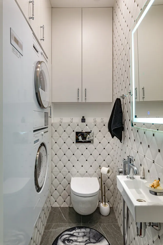 Foto: Baño en estilo ecléctico, Apartamento, Proyecto de la Semana, Moscú, 3 habitaciones, 60-90 m², Legkocom, Irina Volchenko – foto en nuestro sitio web