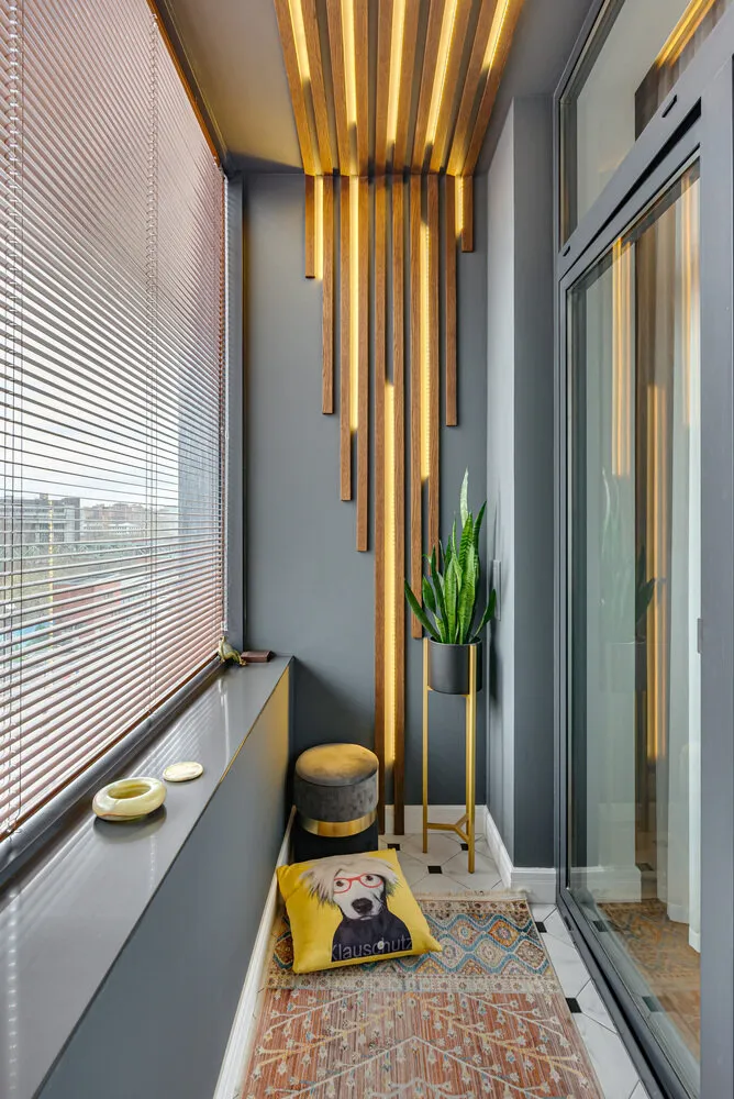 Foto: Balcón en estilo moderno, Ecléctico, Apartamento, Proyecto de la Semana, Moscú, 3 habitaciones, 60-90 m², Legkocom, Irina Volchenko – foto en nuestro sitio web