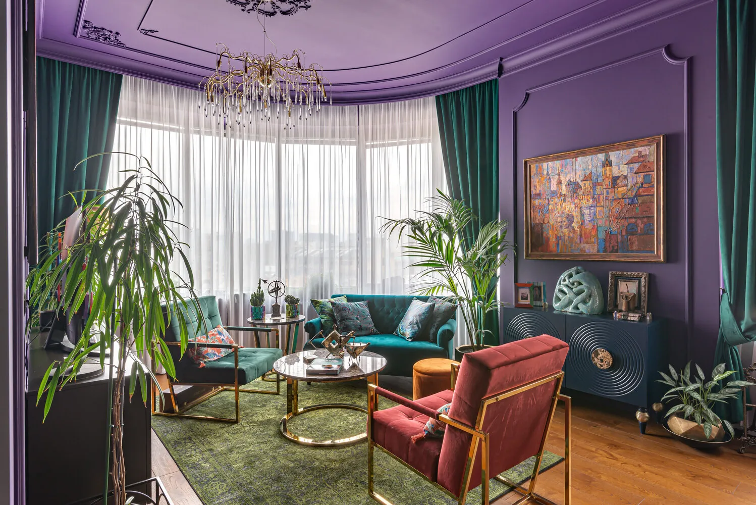 Foto: Sala de estar en estilo ecléctico, Apartamento, Proyecto de la Semana, Moscú, 3 habitaciones, 60-90 m², Legkocom, Irina Volchenko – foto en nuestro sitio web