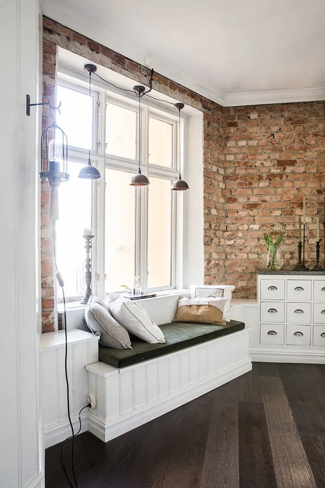 照片：北欧风格客厅，室内装饰，公寓，瑞典，3室 – 我们网站上的照片