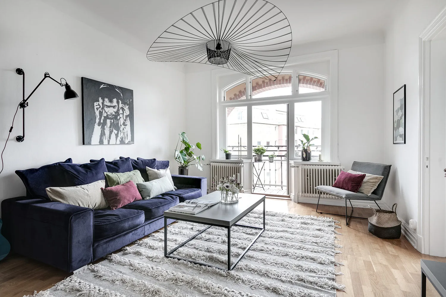 照片:瑞典哥德堡的北欧风格客厅,室内装饰,公寓,2室 – 我们网站上的照片