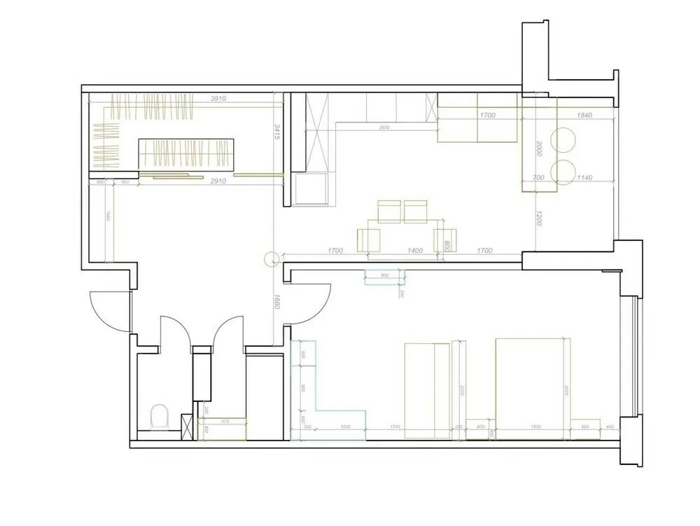 Планировка квартиры по проекту Ольги Писарьковой