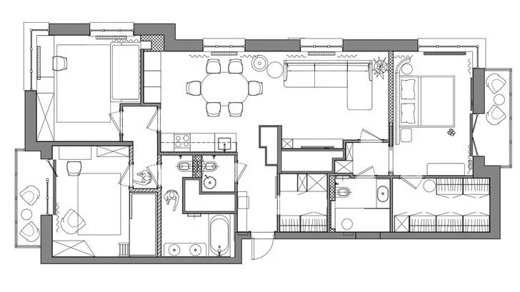 Foto: Planos en estilo moderno, Proyecto de la Semana, 4 o más habitaciones, Más de 90 metros cuadrados – fotos en nuestro sitio web