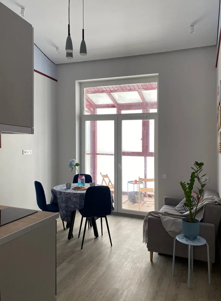 Foto: estilo escandinavo, vivienda pequeña, apartamento, proyecto del día, San Petersburgo, Pushkin, 1 habitación, 40-60 metros, Ekaterina Bezyazychnaya – fotos en nuestro sitio web