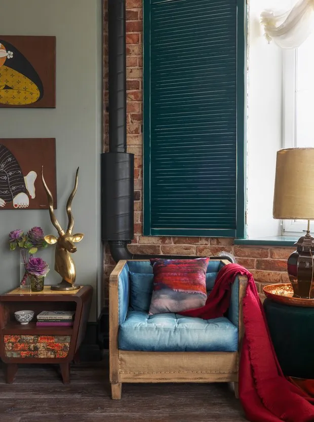 Foto: Sala de estar en estilo Oriental, Ecléctico, Apartamento pequeño – foto en nuestro sitio web