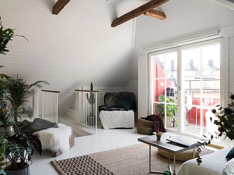 照片：北欧、普罗旺斯和乡村风格的客厅，室内装饰，公寓，瑞典，斯德哥尔摩，3个房间 – 我们网站上的照片