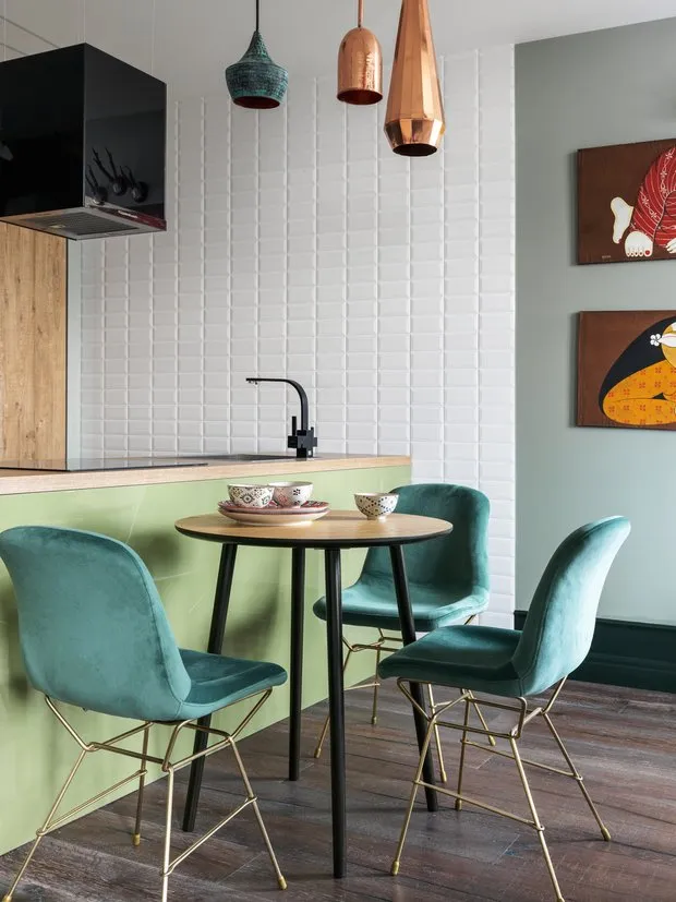 Foto: Cocina y comedor en estilo Moderno, Apartamento pequeño – foto en nuestro sitio web