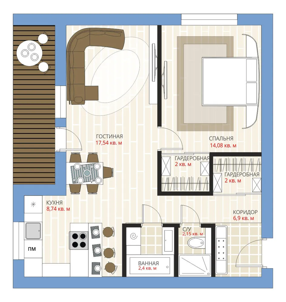 照片:设计风格,重新规划,安娜斯塔西娅·基塞廖娃,马克西姆·卓拉耶夫,两居室,40-60平方米,维利哈拉塔楼,百科全书_replanning – 我们网站上的照片
