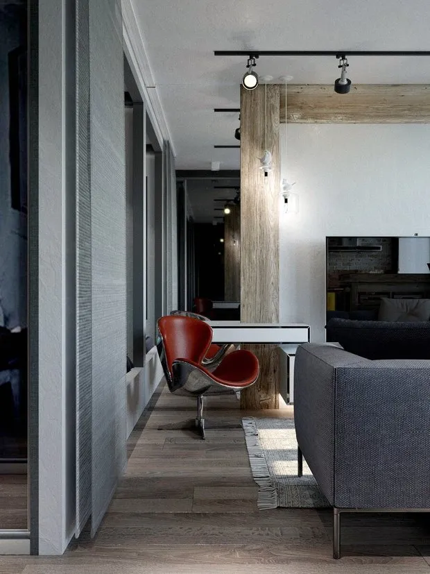 Foto: Sala de estar en estilo Loft, Replanificación – foto en nuestro sitio web