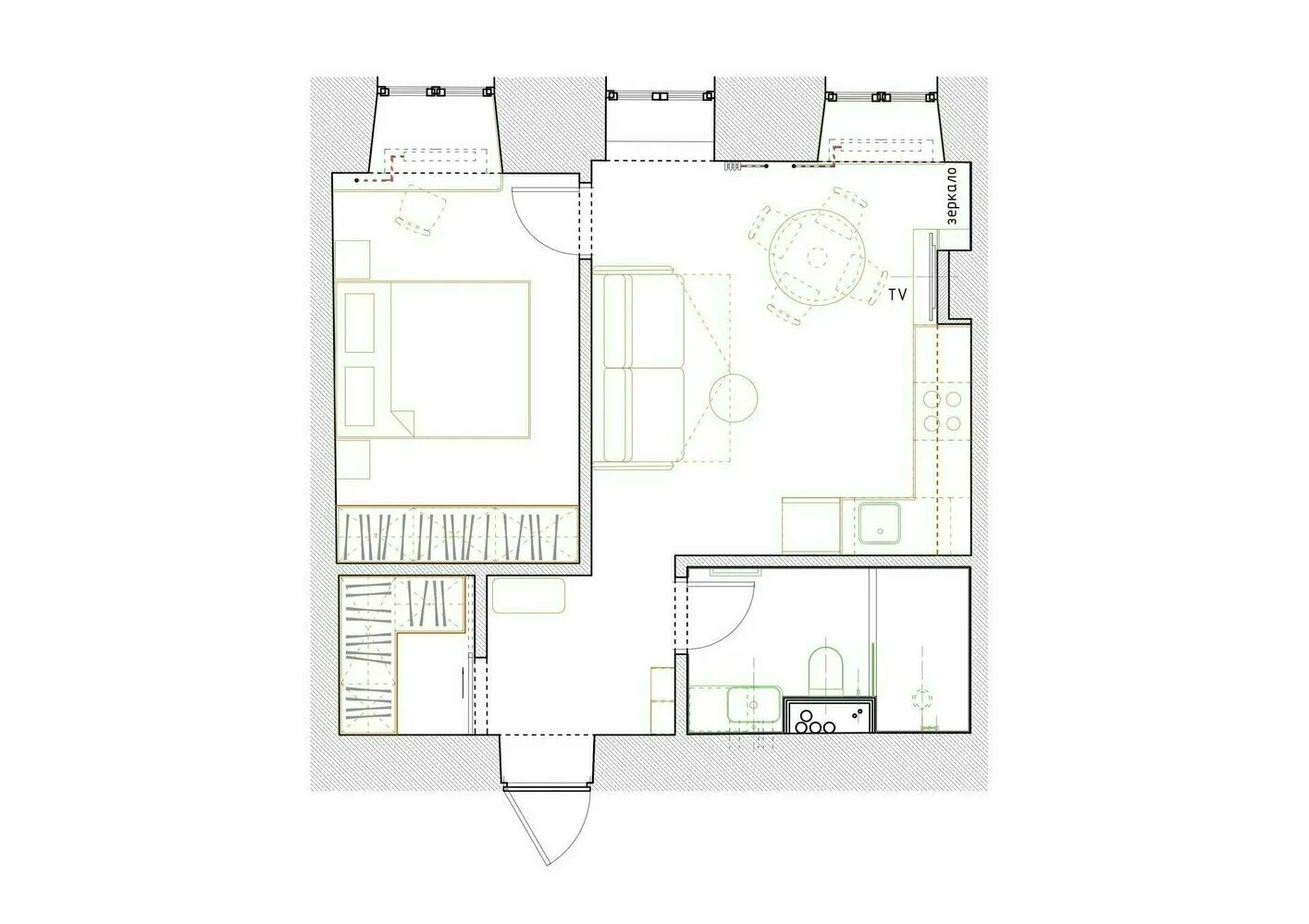 Фотография: в стиле , Кухня и столовая, Гостиная, Советы – фото на нашем сайте