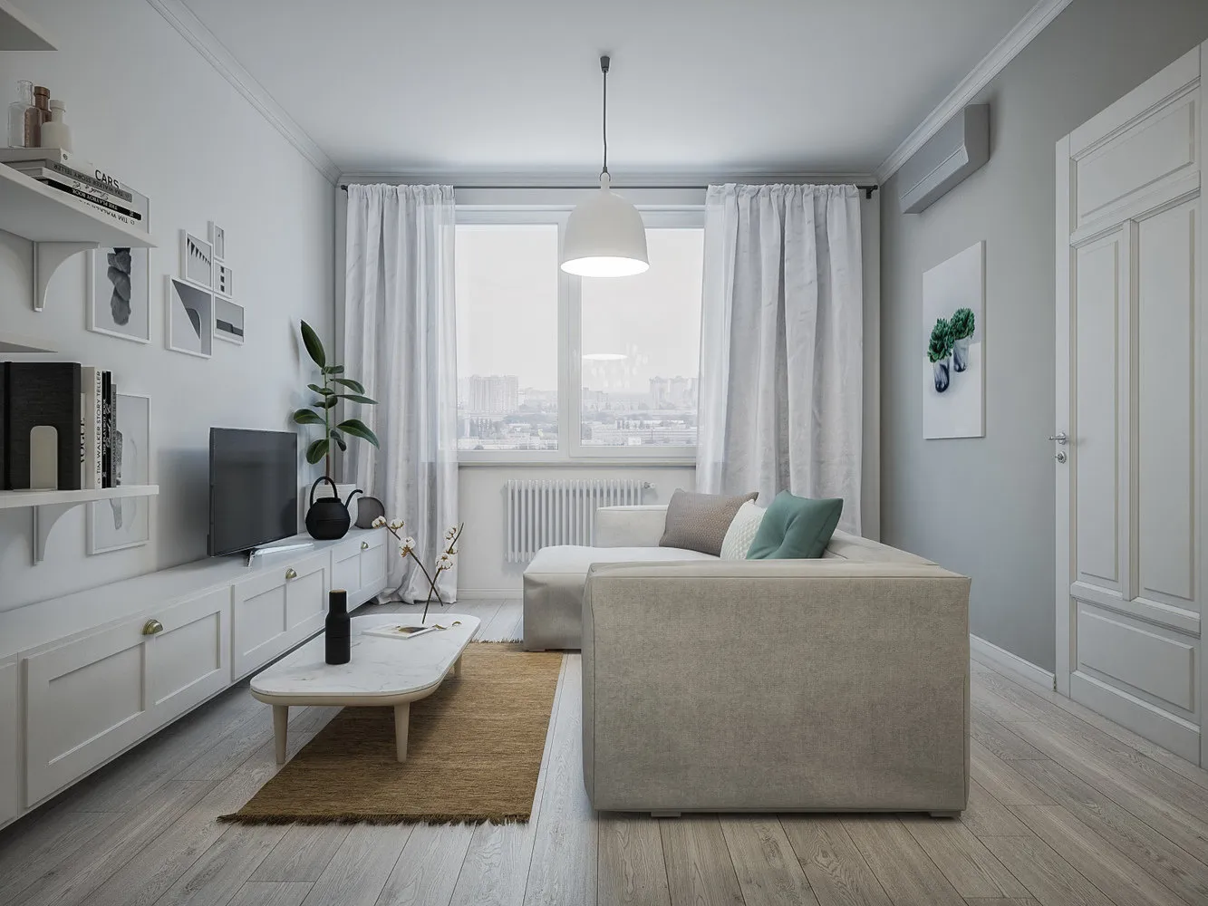 Photo: Living room in Minimalism style, Repair in Practice, 1 room, 'Design Point', Ivan Mirolyubov – photo on our website