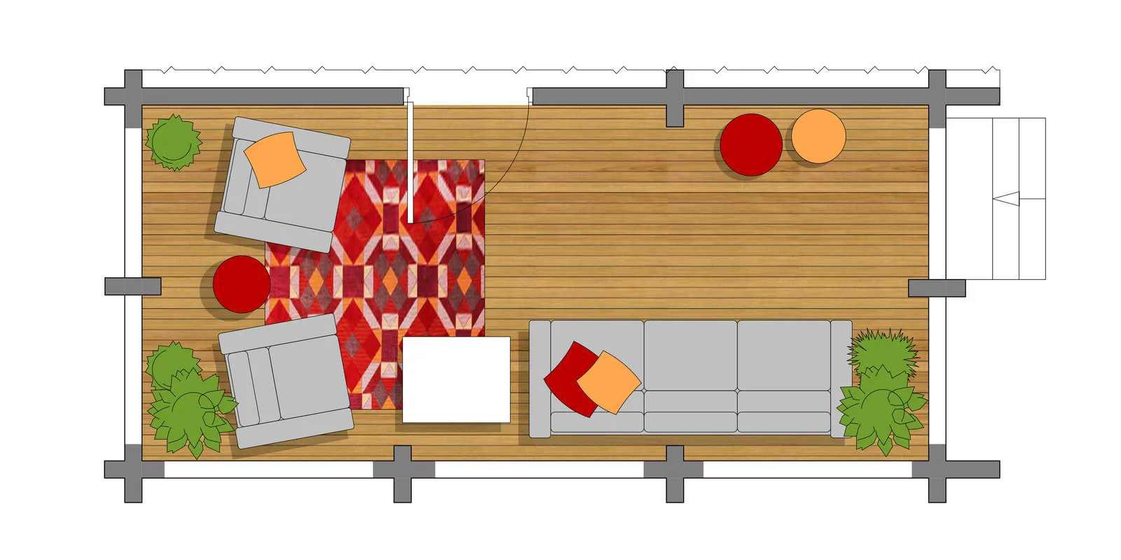 Zdjęcie: Plany w stylu , Przebudowa, Działka, Balkon, balkon na działce, Wera Tarłowska, terasa działkowa, do 40 metrów, We Create Studio, Leroy Merlin, Design battle, Weronika Lewa, Maria Kowalowa – zdjęcia na naszej stronie