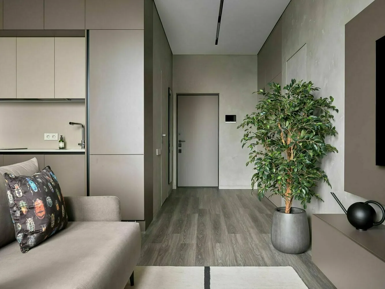 Foto: im Stil von, Zimmerinterior, Innenraumdesign, Tipps, Minimalismus im Interieur, gemütlicher Minimalismus, wie man eine Wohnung im Minimalismus-Stil ausstaltet, minimalistischer Stil, Wie man eine kleine Wohnung komfortabel und stylisch macht – Foto auf unserer Website