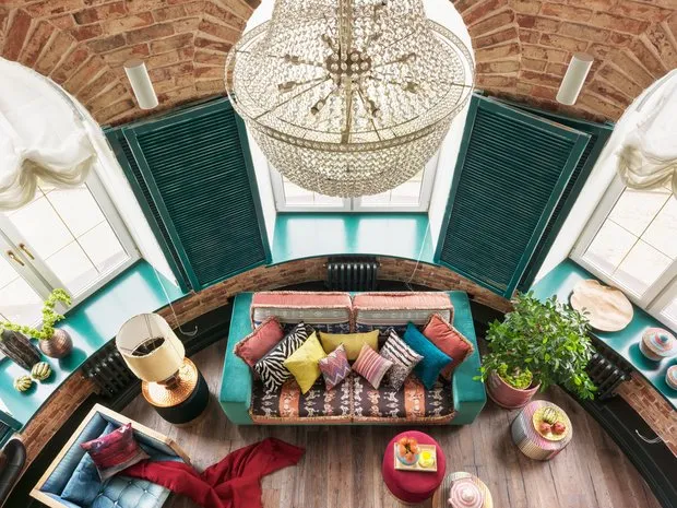 Foto: Sala de estar en estilo Oriental, Ecléctico, Apartamento pequeño – foto en nuestro sitio web