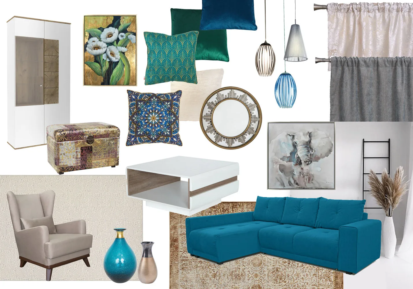 照片:折中风格客厅,技巧,霍夫,安娜·巴尔迪——我们网站上的照片