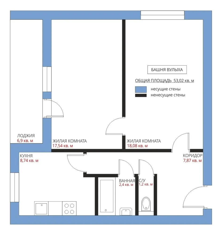 照片:设计风格,重新规划,安娜斯塔西娅·基塞廖娃,马克西姆·卓拉耶夫,两居室,40-60平方米,维利哈拉塔楼,百科全书_replanning – 我们网站上的照片