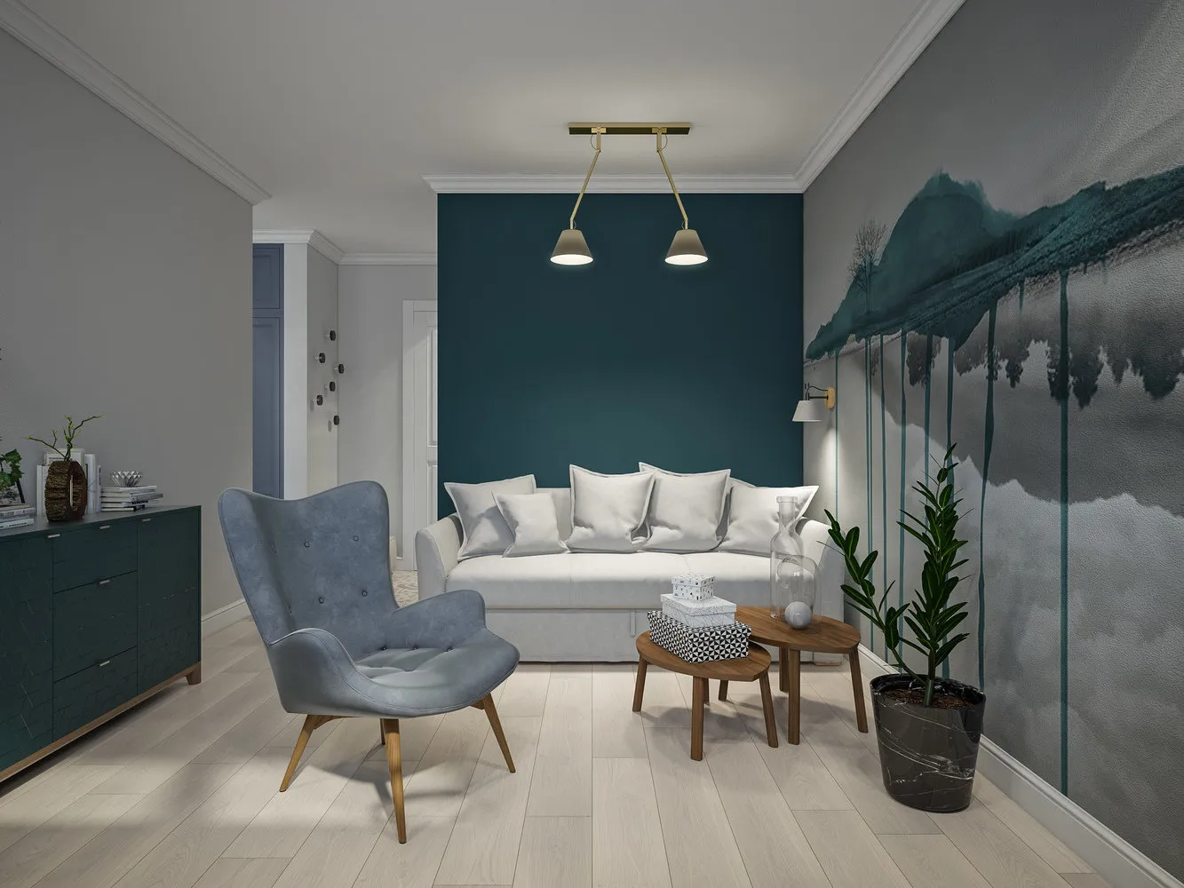 Photo: Living room in Modern style, Repair in Practice, 1 room, 'Design Point', Ivan Mirolyubov – photo on our website