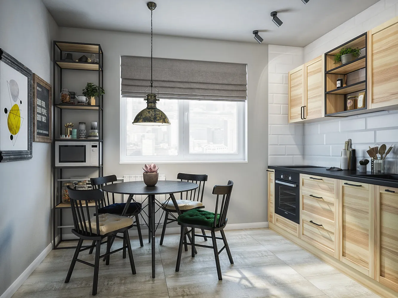 Photo: Kitchen and dining room in Loft style, Repair in Practice, 1 room, 'Design Point', Ivan Mirolyubov – photo on our website
