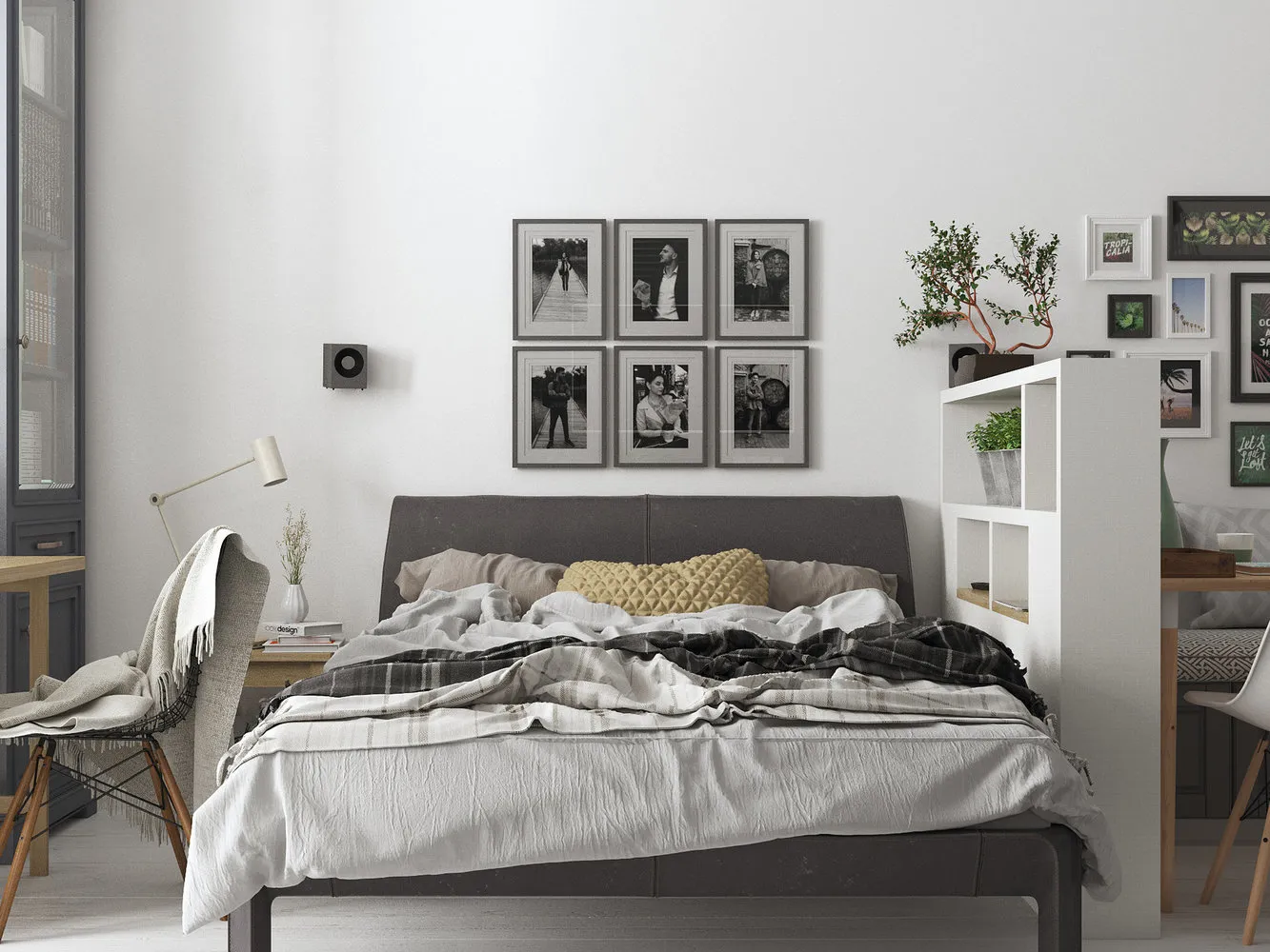 Foto: Habitación en estilo nórdico, Consejos, Zonificación, zonificación de estudio, zonificación de apartamento pequeño, enciclopedia_malohabaritka, Consejos favoritos – foto en nuestro sitio web