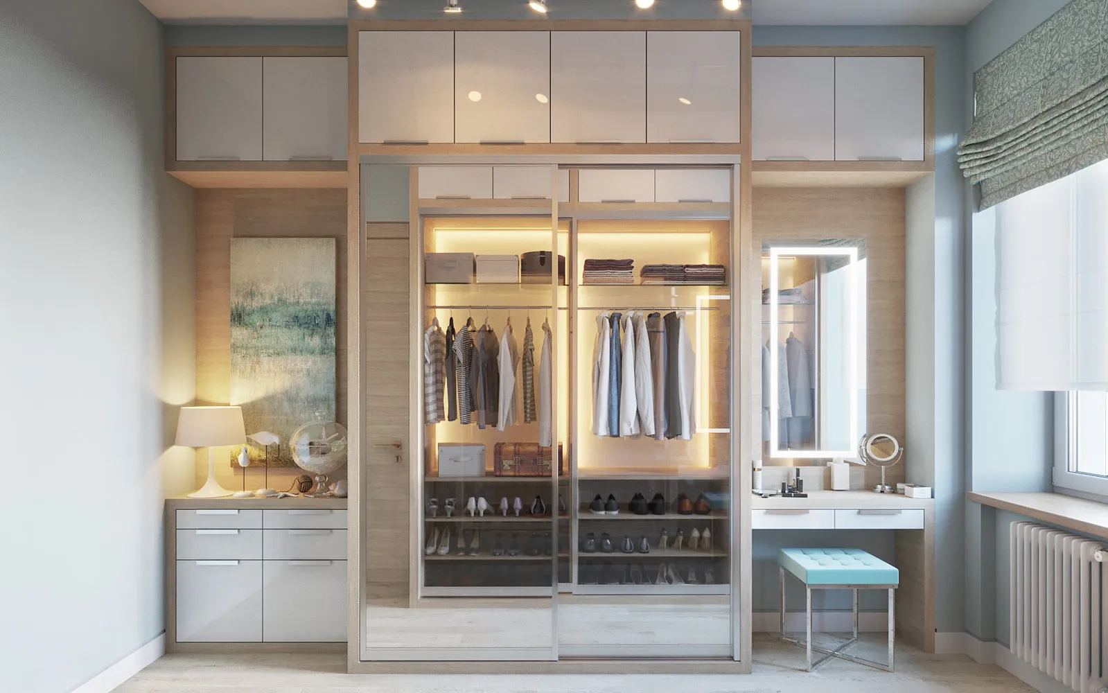 图片:现代风格卧室,衣帽间,技巧,指南,Studio 3.14,Oksana Tsymbalova,Quadro Room,LINES,EDDS,Zi-Design – 我们网站上的照片