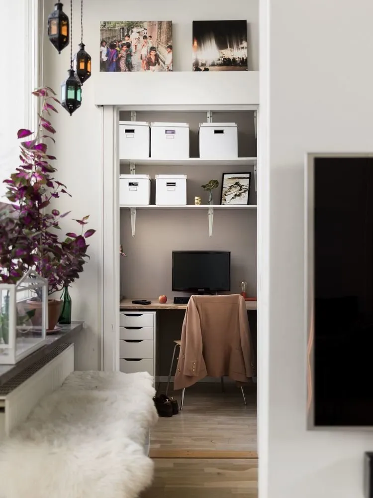 Photo: in style, Scandinavian, Modern, Apartment, Tips, White, Grey, Blue, 3 rooms, 40-60 sqm – photo on our website