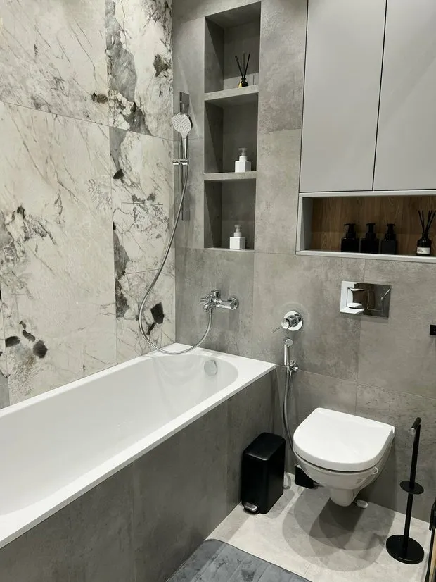 Foto: Baño en estilo Moderno, Escandinavo, Apartamento, Proyecto de la Semana, Moscú, Edificio Panelado, 3 habitaciones, 60-90 metros cuadrados, Loft&Home – foto en nuestro sitio web