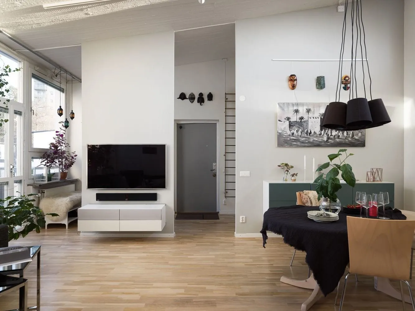 Photo: in style, Scandinavian, Modern, Apartment, Tips, White, Grey, Blue, 3 rooms, 40-60 sqm – photo on our website